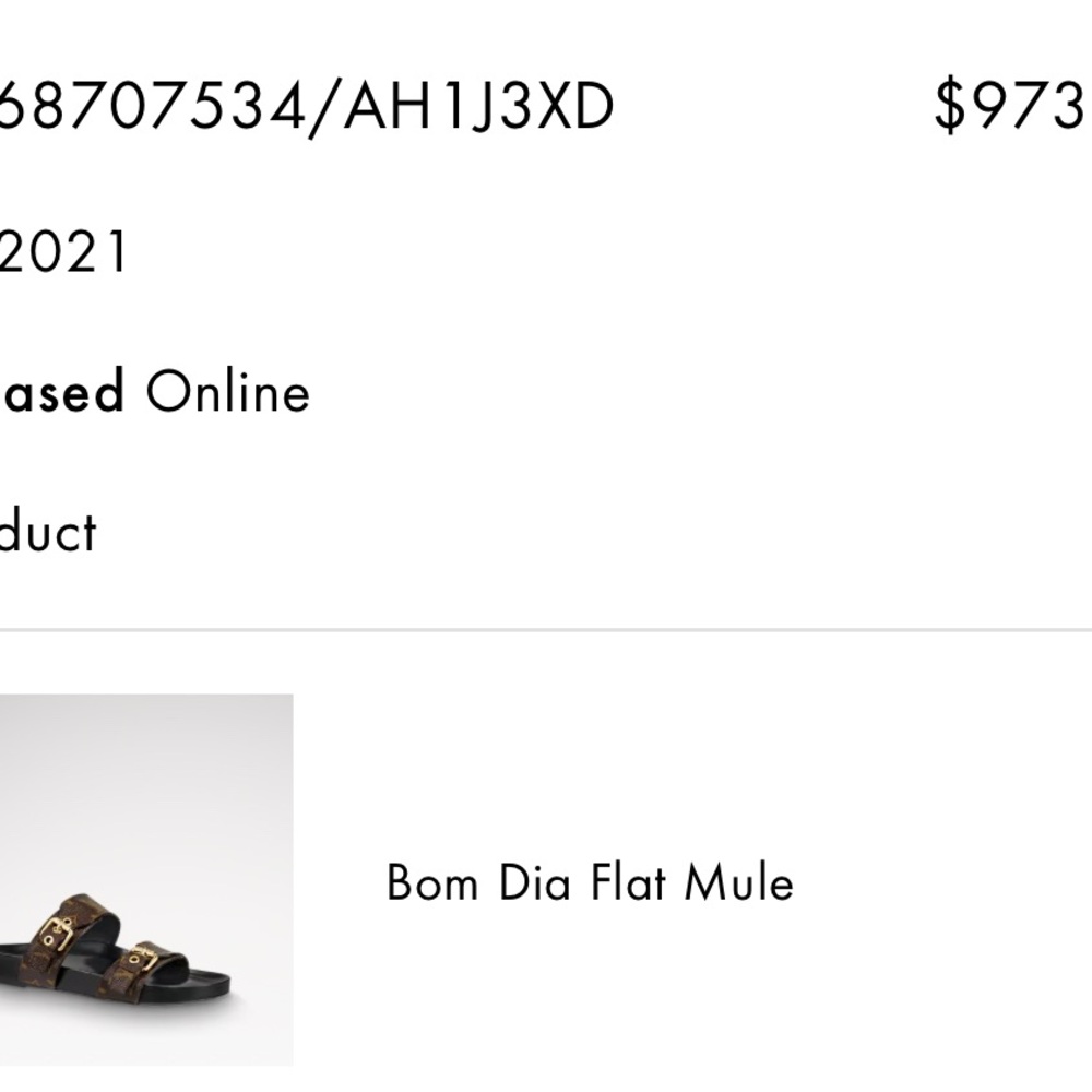 Bom Dia Flat Mule - Black